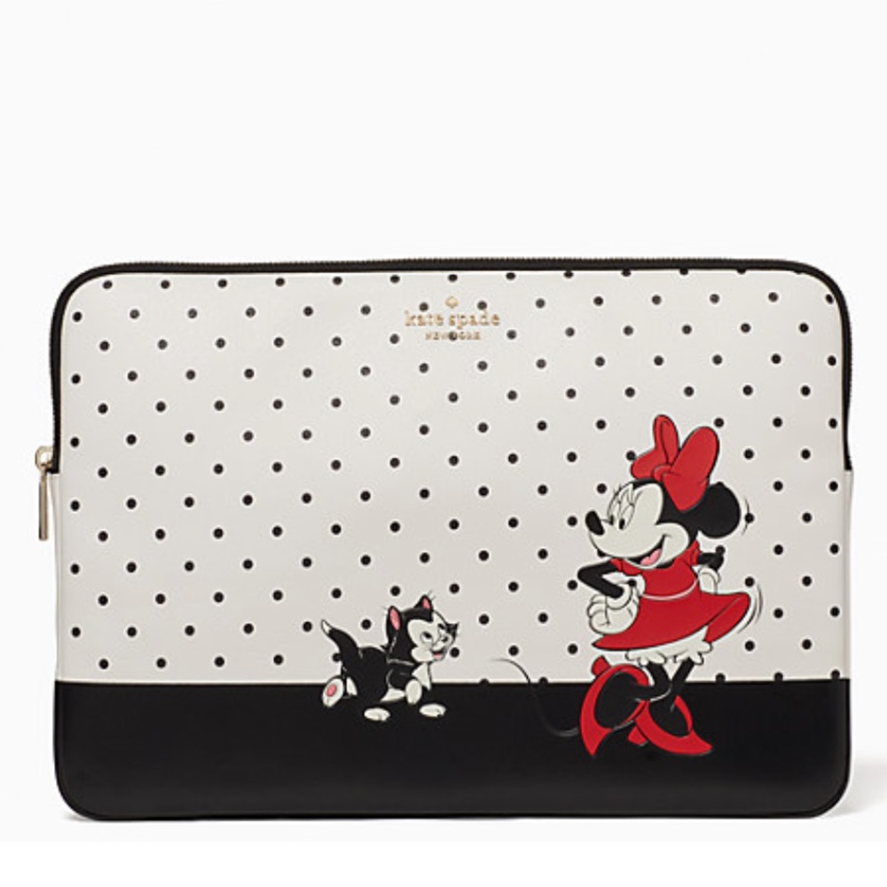 NWT disney x kate spade new york minnie mouse universal laptop sleeve